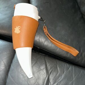 Goat horn coffee mug flask